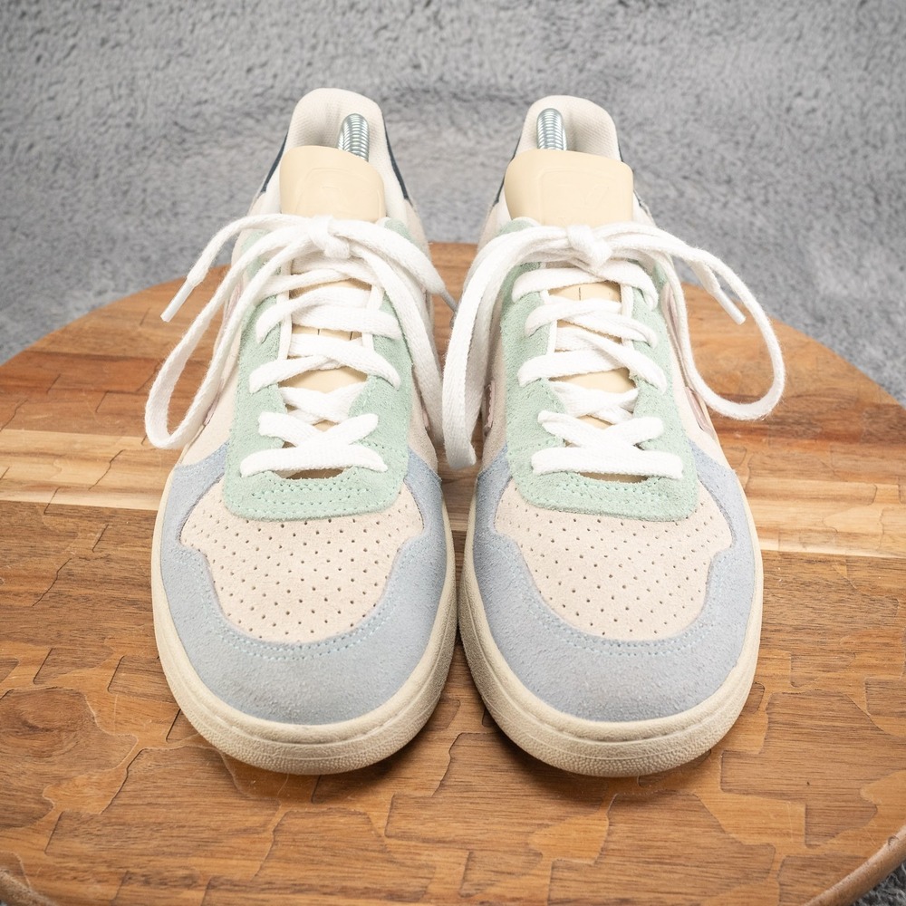 VEJA V-10 Suede Jade Low Women's Sneakers Size 8 US Shoes Lace Up *No Insoles* - Picture 2 of 8